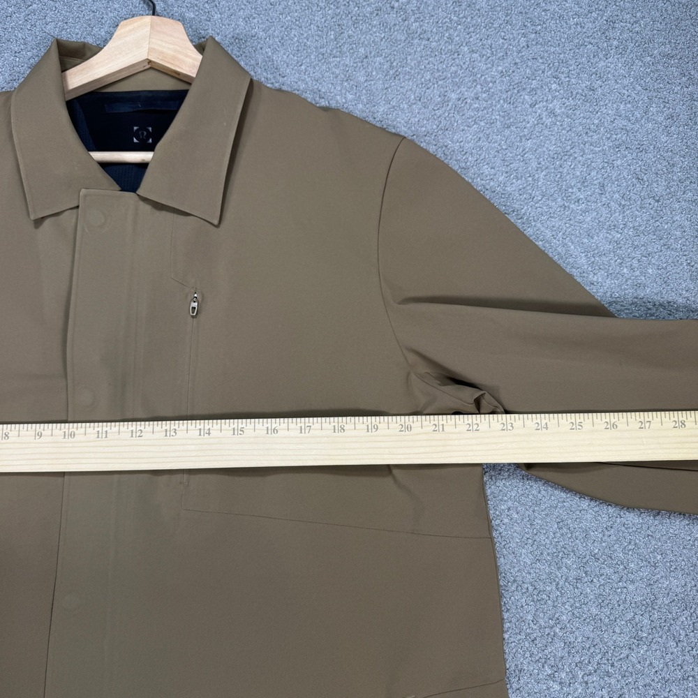 Lululemon Drivers Trench Coat Men's Large Brown Water Repellant Overcoat Outdoor - Picture 8 of 16